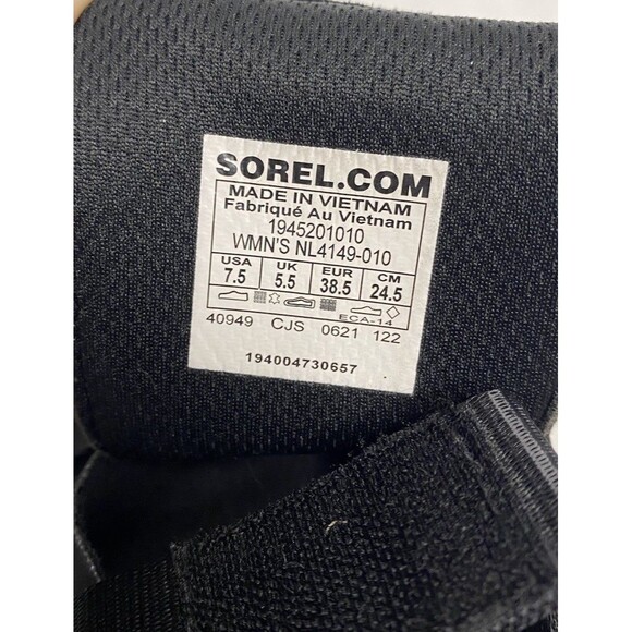 Sorel Kinetic Rnegd Strap Womens Size 7.5 Black Athletic Running Shoes Sneakers - Picture 9 of 9